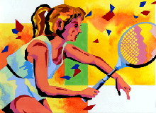 Sports picture - 「Tennis player」 